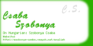 csaba szobonya business card